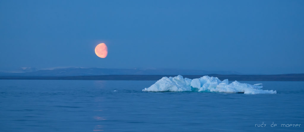 Moon over Greenland